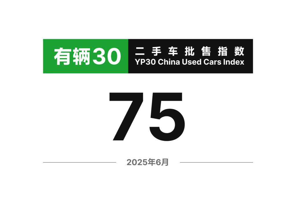 有辆30二手车批售指数 2025年6月 整体数据