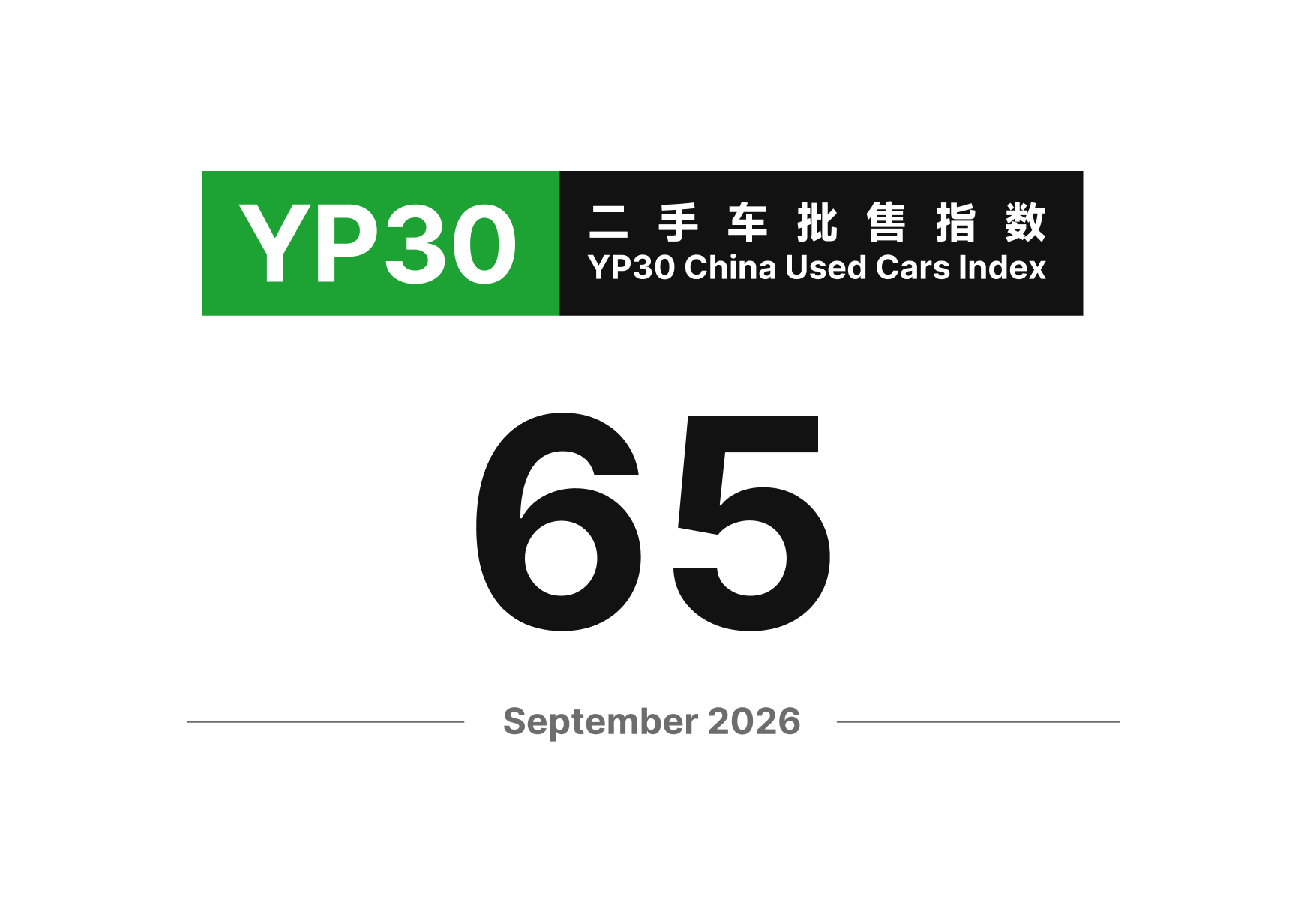 YP30 China Used Cars Index - Sep 2026